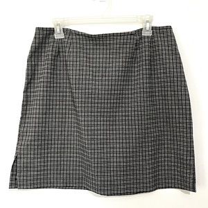 Venezia Jeans VJ Plaid Mini Skirt Black White Slits